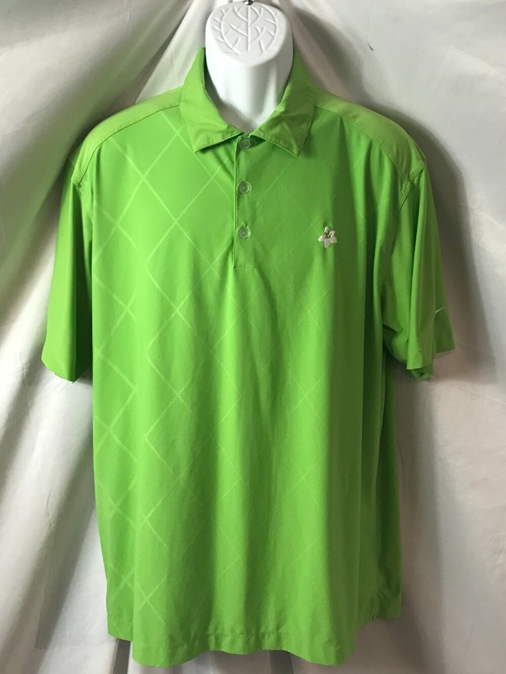 Nike Comfort Green Soft Felt Activewear Athletic Sport Cut Polo Shirt